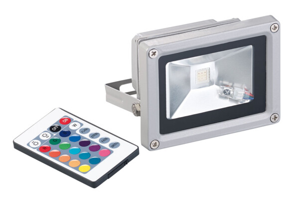 projecteur led rgb rvb à effets pour extérieur avec telecommande et éclairage zones sombres luminea