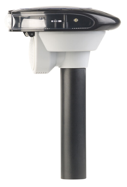 Repousse-oiseaux solaire vue sur le logement à piles