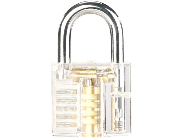 Serrure d'entraînement transparente avec 2 clés