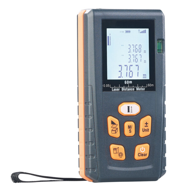 télémètre laser jusqu'à 60m avec application calcul volumes surfaces et mémoire des mesures agt