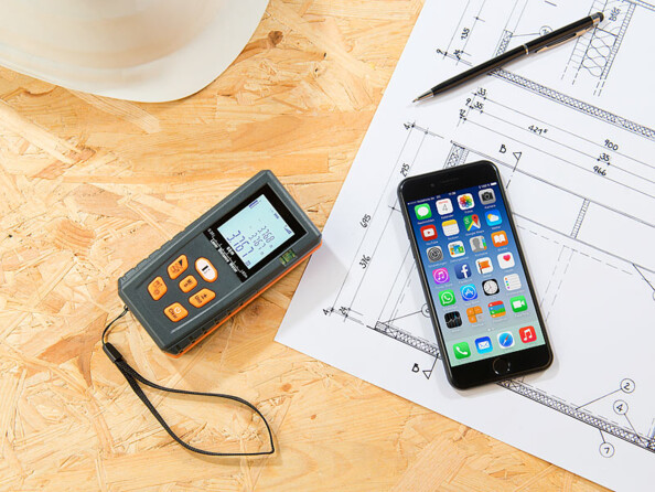 Télémètre laser connecté avec bluetooth et écran LCD (Reconditionné)