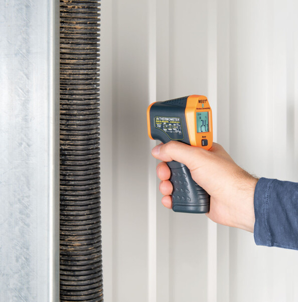 Pistolet thermomètre infrarouge de surface avec relèvement laser pour bricolage et réparations domestiques