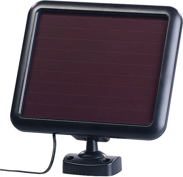 Panneau solaire filaire carré sur support noir avec cellules en silicium
