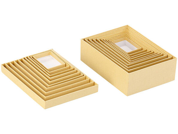 Dix boîtes de rangement Your Design compactes et discretes.