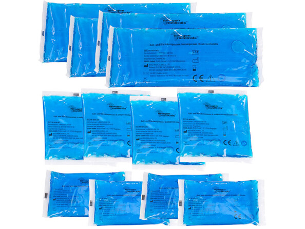 18 compresses chaudes/froides avec 9 housses à scratch