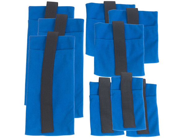 18 compresses chaudes/froides avec 9 housses à scratch