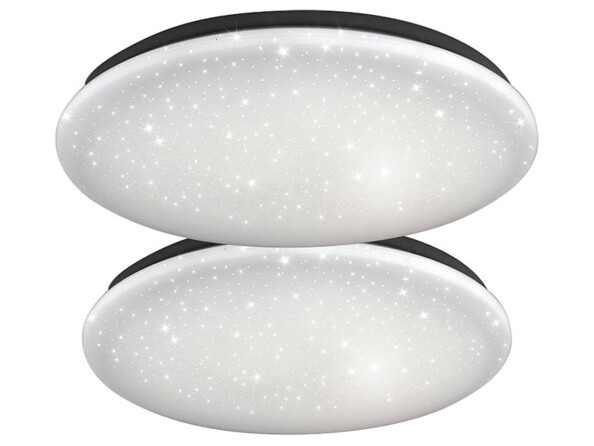 2 plafonniers LED Ø 28 cm avec effet ciel étoilé 840 lm / 12 W