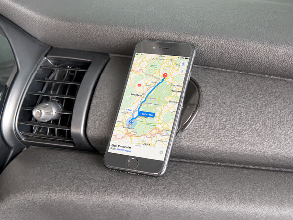 2 supports avec patchs en gel auto-adhérent pour smartphone