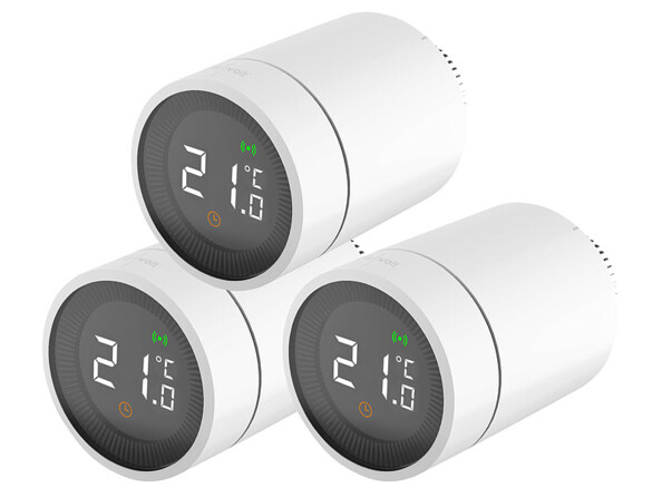 3 têtes thermostatiques connectées pour radiateurs compatibles commandes vocales