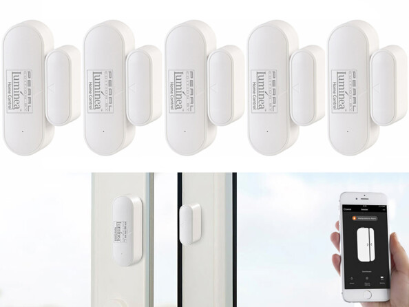 5 détecteurs d'ouverture de porte connectés avec commande vocale XMD-103.app