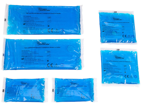 6 compresses chaudes/froides avec 3 housses à scratch