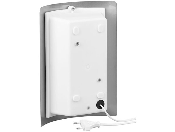 Applique murale argentée 10 W vue de derrière.