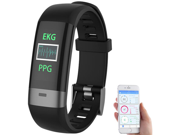 Bracelet fitness avec bluetooth, cardiofréquencemètre, tensiomètre "FBT-85"
