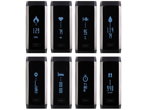 Bracelet fitness avec fonctions bluetooth et cardiofréquencemètre FBT-60.BD