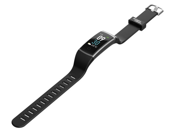 Bracelet connecté pour le fitness déplié.