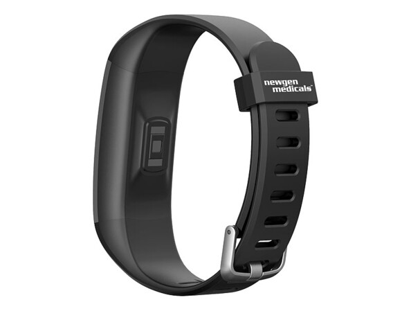 Bracelet connecté pour le fitness vu de derrière.