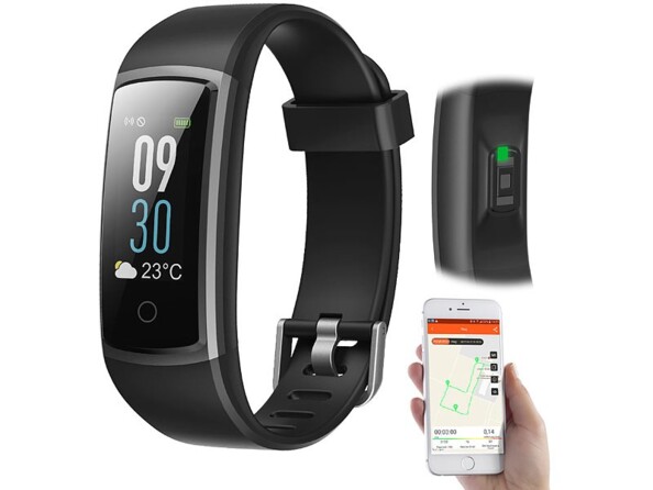 Bracelet fitness connecté avec mesure de fréquence cardiaque : FBT-57