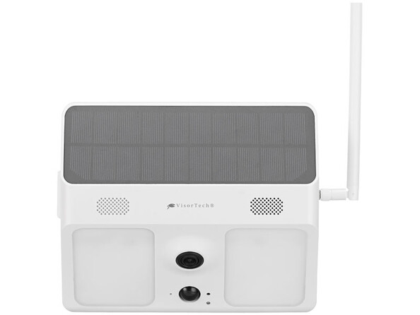 La caméra de surveillance IPC-780.solar avec détecteur de mouvement et projecteurs LED.