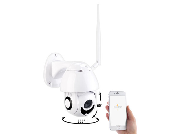 Caméra de surveillance d'extérieur IP Full HD connectée avec vision nocturne, compatible Echo Show I