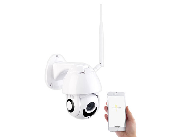 Caméra de surveillance d'extérieur IP Full HD connectée avec vision nocturne, compatible Echo Show I