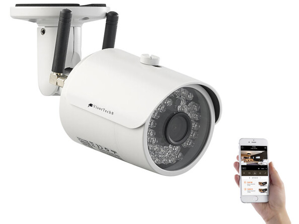 caméra de surveillance hd ip wifi avec application android ios vision nocturne infrarouge visortech ipc 635