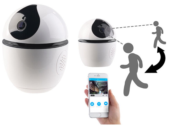 mini caméra de surveillance sans fil connectée pour intérieur avec application smartphone et suivi des mouvements ipc650 7links