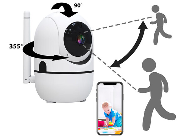 Caméra de surveillance IP Full HD connectée avec suivi intelligent IPC-460