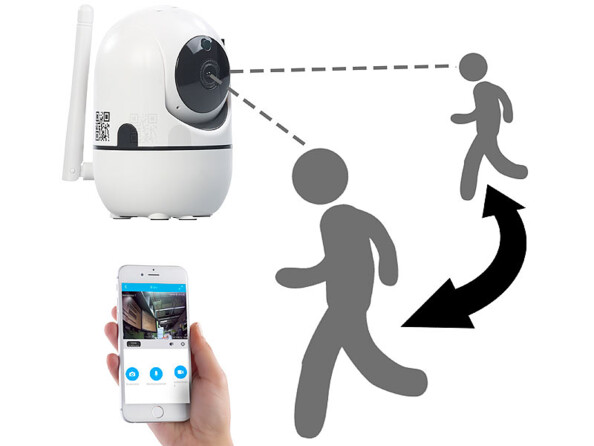 Caméra de surveillance IP HD connectée avec suivi de mouvement IPC-450.track