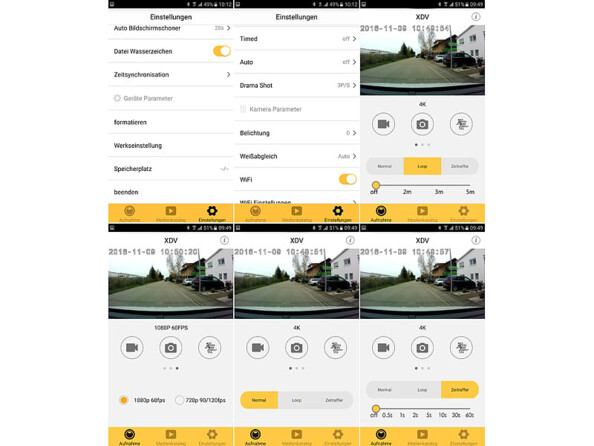 Caméra embarquée 4K UHD avec application mobile
