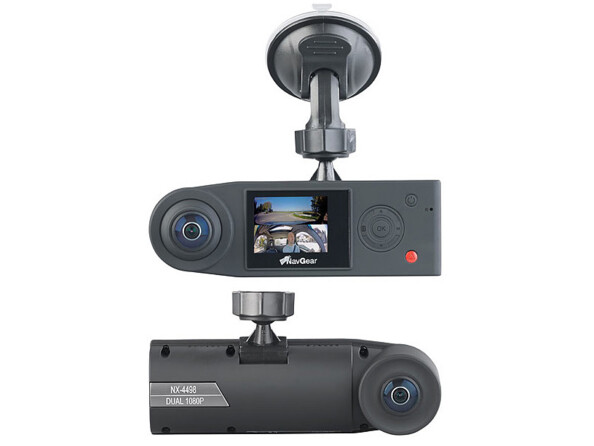 Caméra embarquée Full HD 360° MDV-5500.dual Navgear. Mise en situation.
