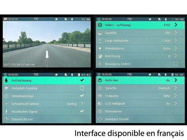 Caméra embarquée HD et rétroviseur 2 en 1 NAV-150.hd