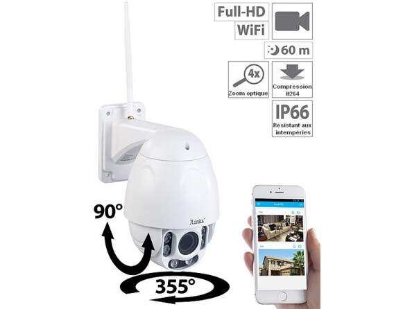 Caméra IP Full HD outdoor Speed-Dome avec wifi et vision nocturne IPC-920.FHD