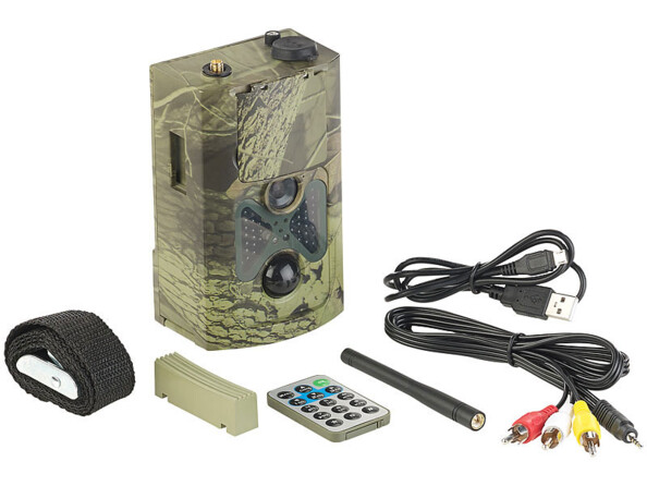 camera full hd nature camoufléee avec ecran couleur intégré et capteur de mouvement infrarouge pour vision de nuit visortech wk-600
