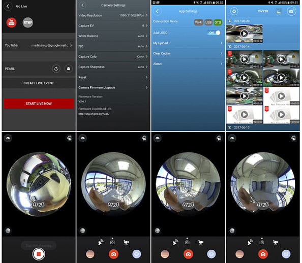 Caméra panoramique 360° / 2K pour smartphones Android OTG