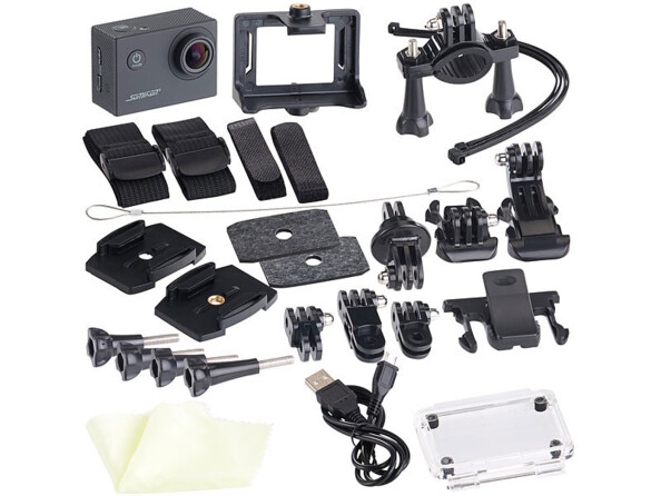 caméra sportive etanche dv3217 somikon overview 4 cotes