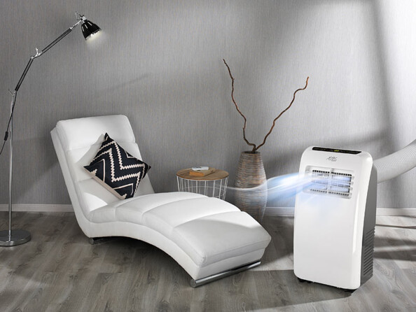 Climatiseur mobile monobloc et déshumidificateur 5000 BTU/h 2050 W. Pour pièces de 21m² à 52m²