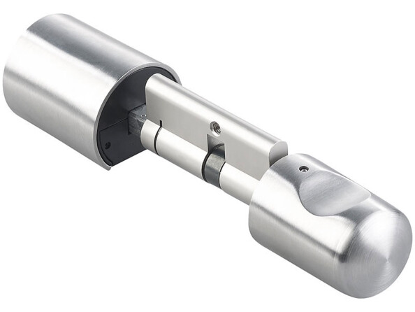 serrure securisée sans clé avec code pin ou ouverture bluetooth.. Côté poignée