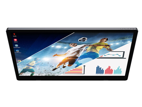 Écran nomade Full HD Auvisio plat et compact.