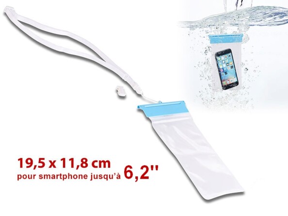 Étui universel étanche pour smartphones jusqu'à 6,2"