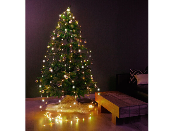 Guirlande connectée pour sapin de Noël avec 6 fils et 240 LED