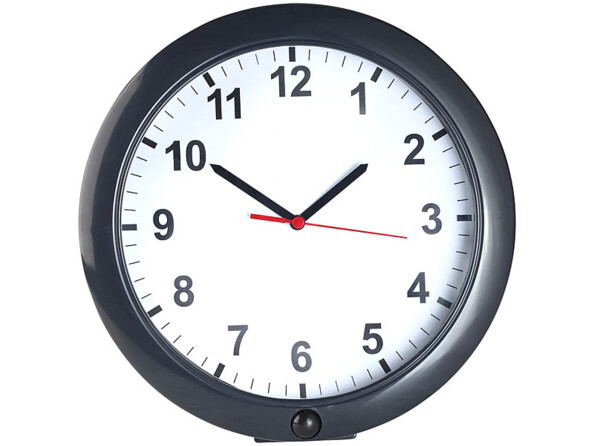 Horloge murale avec caméra Full HD et détecteur de mouvement intégré
