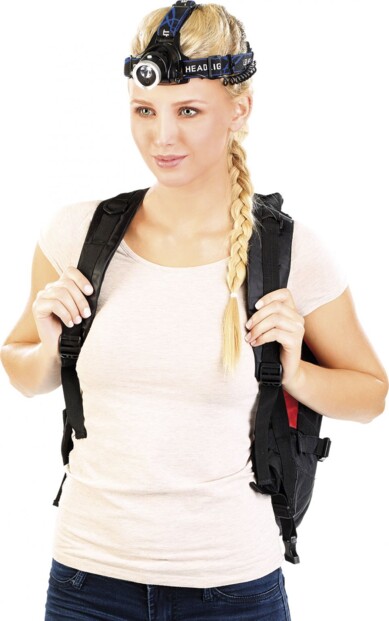 Lampe frontale outdoor à LED avec caméra Full HD intégrée, IP44