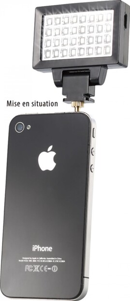 Lampe vidéo 32 LED pour smartphone avec connexion jack
