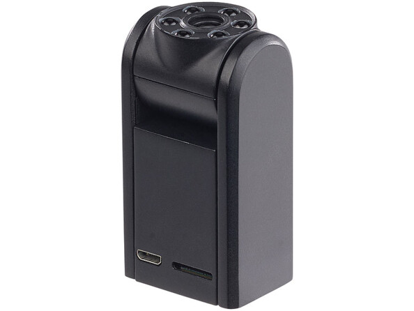 Mini caméra de surveillance modèle Raptor-7208. Angle large : 120°, tête orientable à 180°