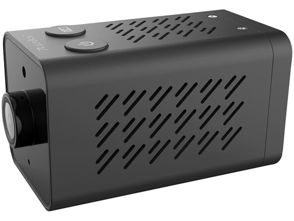 Mini caméra IP de suirveillance connectée vue de côté.