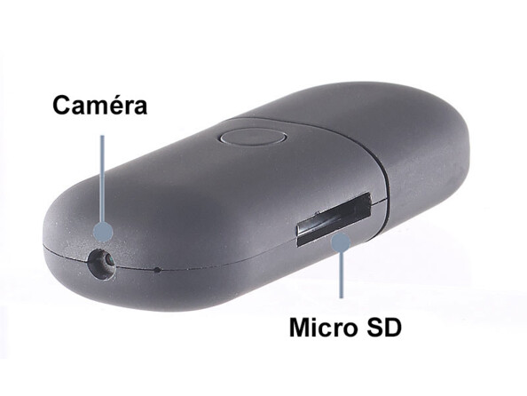 caméra espion dans clé usb avec mémoire sd