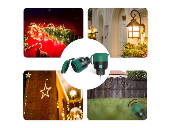 Mini prise d'extérieur connectée 16 A compatible commandes vocales SF-475