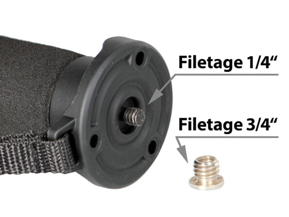 Vue sur l'adptateur pour filetage 3/4"