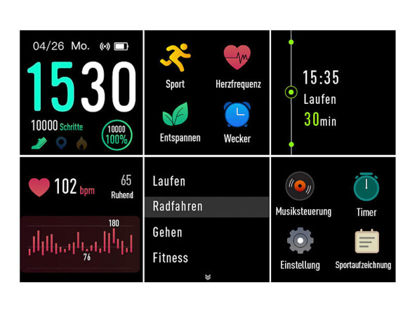 Montre connectée tactile avec cardiofréquencemètre et bluetooth SW-260.hr