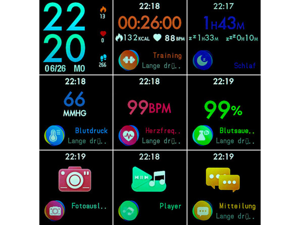 Montre fitness étanche avec cardiofréquencemètre et tensiomètre SW-320.hr